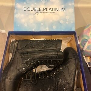 Double Platinum Kids Black Boots